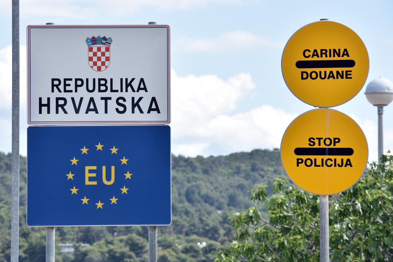 Oznaka drzavne granice - Republika Hrvatska i Europska unija