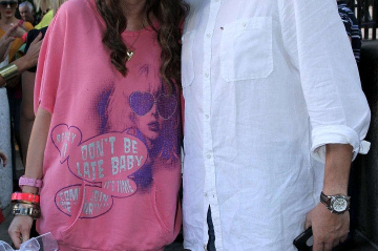 '12.07.2011., dvoriste Arheoloskog muzeja, Zagreb - Promocija knjige voditeljice Nevene Rendeli Vodic jedne plavuse. Mia Kovacic, Hrvoje Salkovic.  Photo: Anto Magzan/PIXSELL'