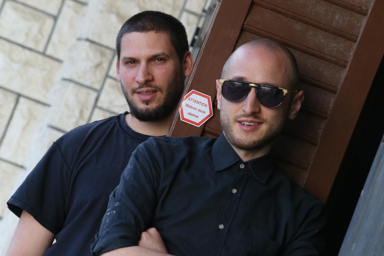 SPECIJAL EKRAN 12.05.2015., Split - Zondo i Ivo Ivo, clanovi hrvatskog hip hop sastava Djecaci.  Photo: Ivo Cagalj/PIXSELL