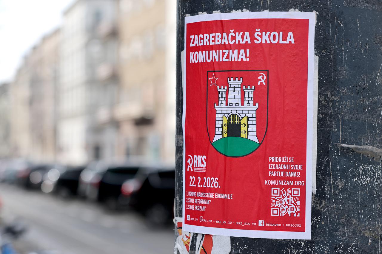 Zagreb: Sudeći po plakatima komunizam nije mrtav, a postojji i Zagrebačka škola