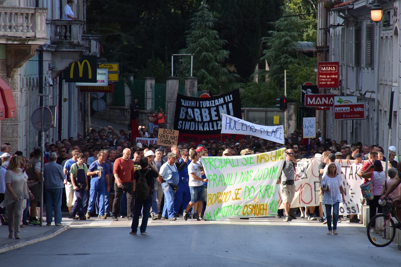 Pula: prosvjed radnika Uljanika
