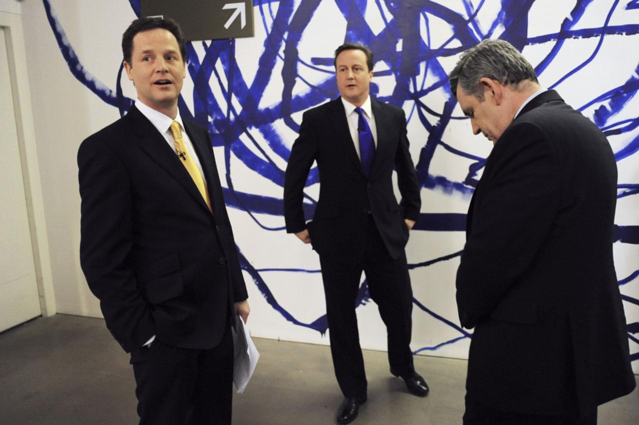 Brown, Clegg i Cameron