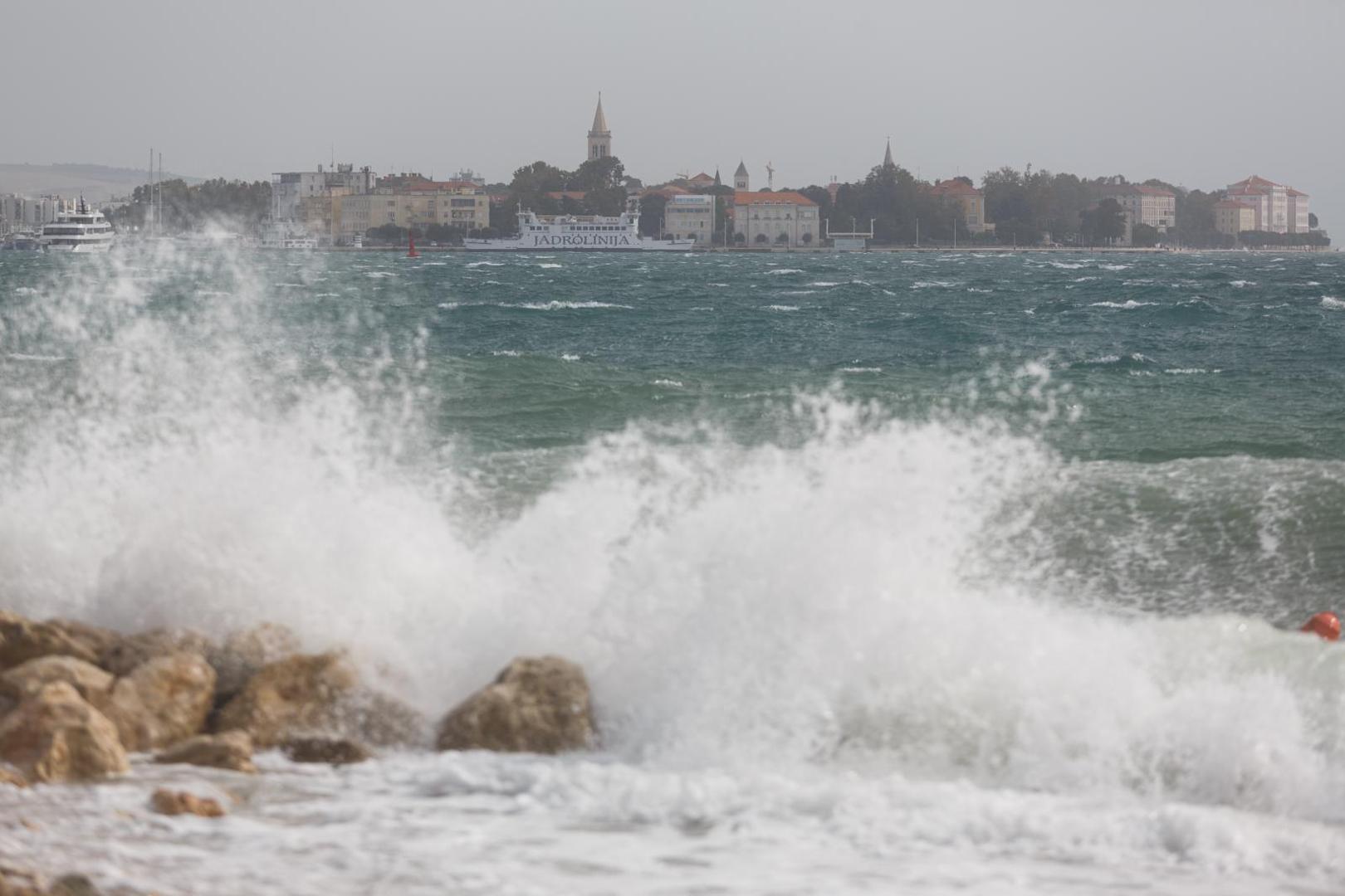 03.10.2020., Zadar - Zadarsko podrucje zahvatilo jako jugo. Photo: Marko Dimic/PIXSELL