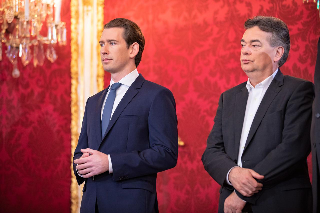 Kancelar Sebastian Kurz (lijevo) i potkancelar Werner Kogler