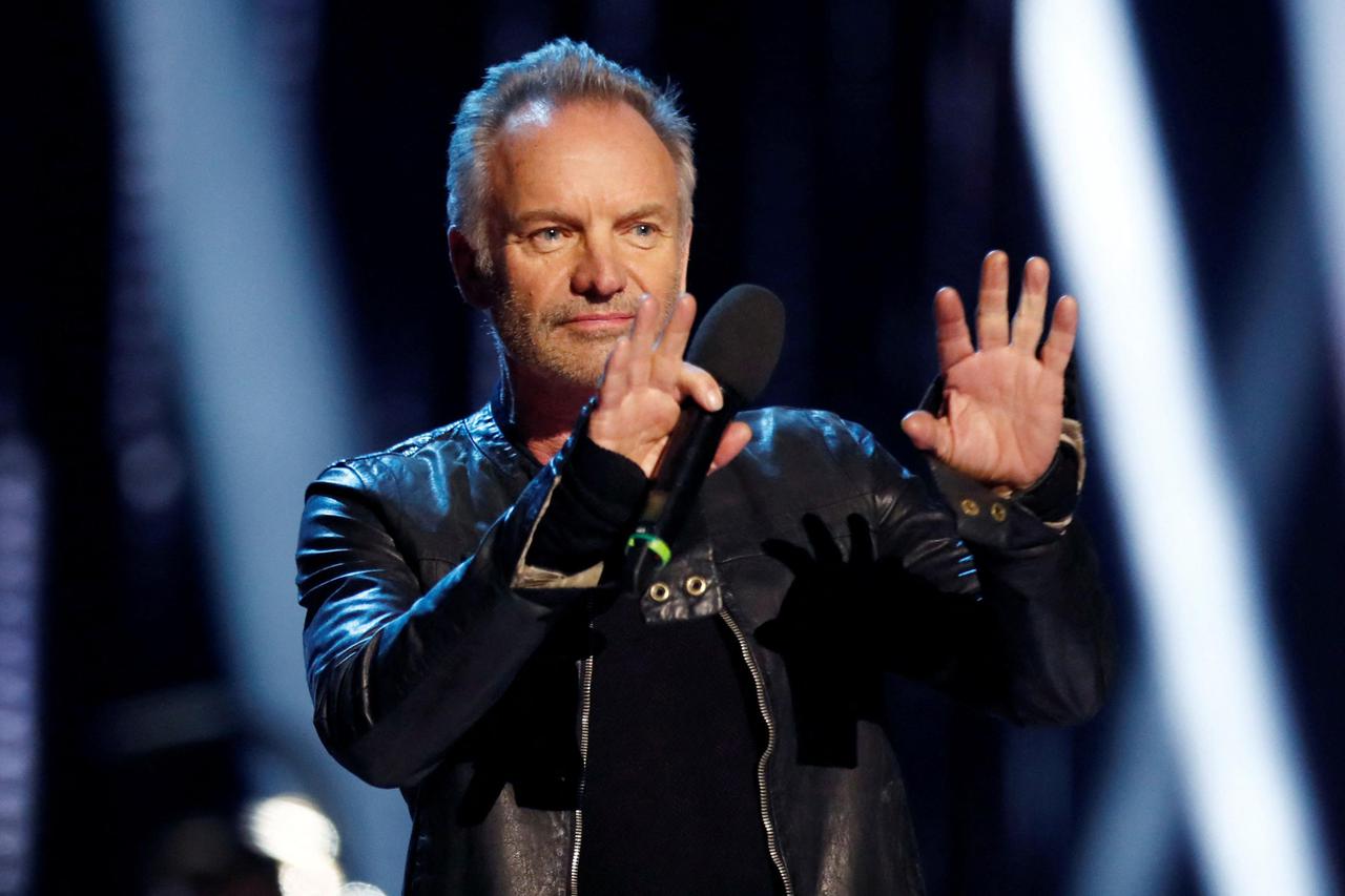 FILE PHOTO: Sting speaks at the 2019 Juno Awards in London, Ontario, Canada