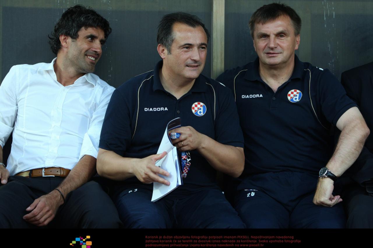 '20.07.2010.,Nova Gorica - Odigrana je druga utakmica 2. pretkola Lige prvaka. NK Luka Koper - NK Dinamo. Zoran Mamic, Sreten Cuk, Marko Mlinaric Photo: Sanjin Strukic/PIXSELL'