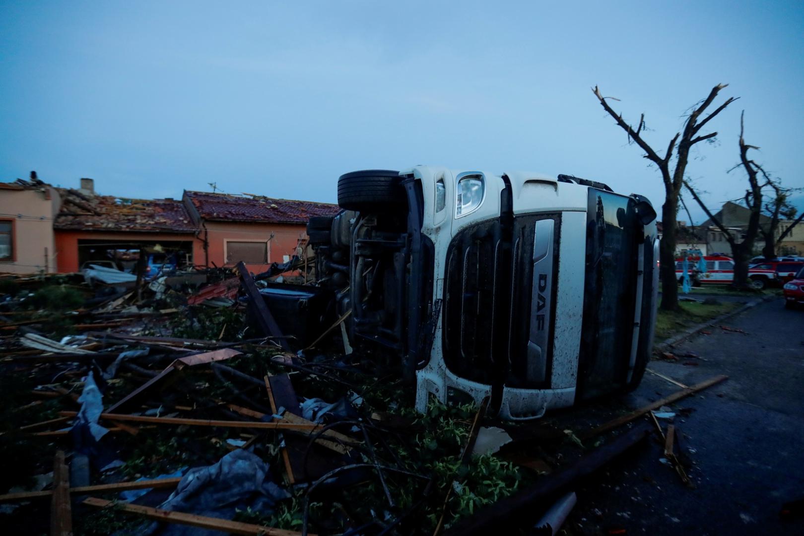 Aftermath of rare tornado in Moravska Nova Ves View of the damage caused by a rare tornado that struck and destroyed parts of some towns are seen in the village of Moravska Nova Ves, Czech Republic, June 25, 2021. REUTERS/David W Cerny DAVID W CERNY