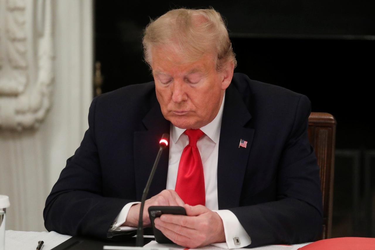 U.S. President Trump hosts roundtable discussion on the reopening of U.S. economy at the White House in Washington