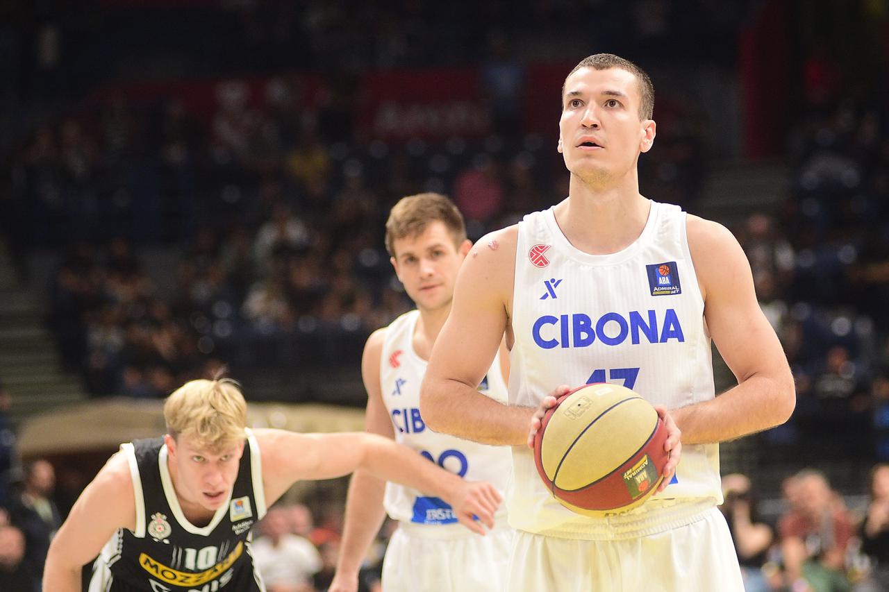 Beograd: Utakmica trećeg kola AdmiralBet ABA lige između KK Partizan Mozzart Bet i KK Cibona