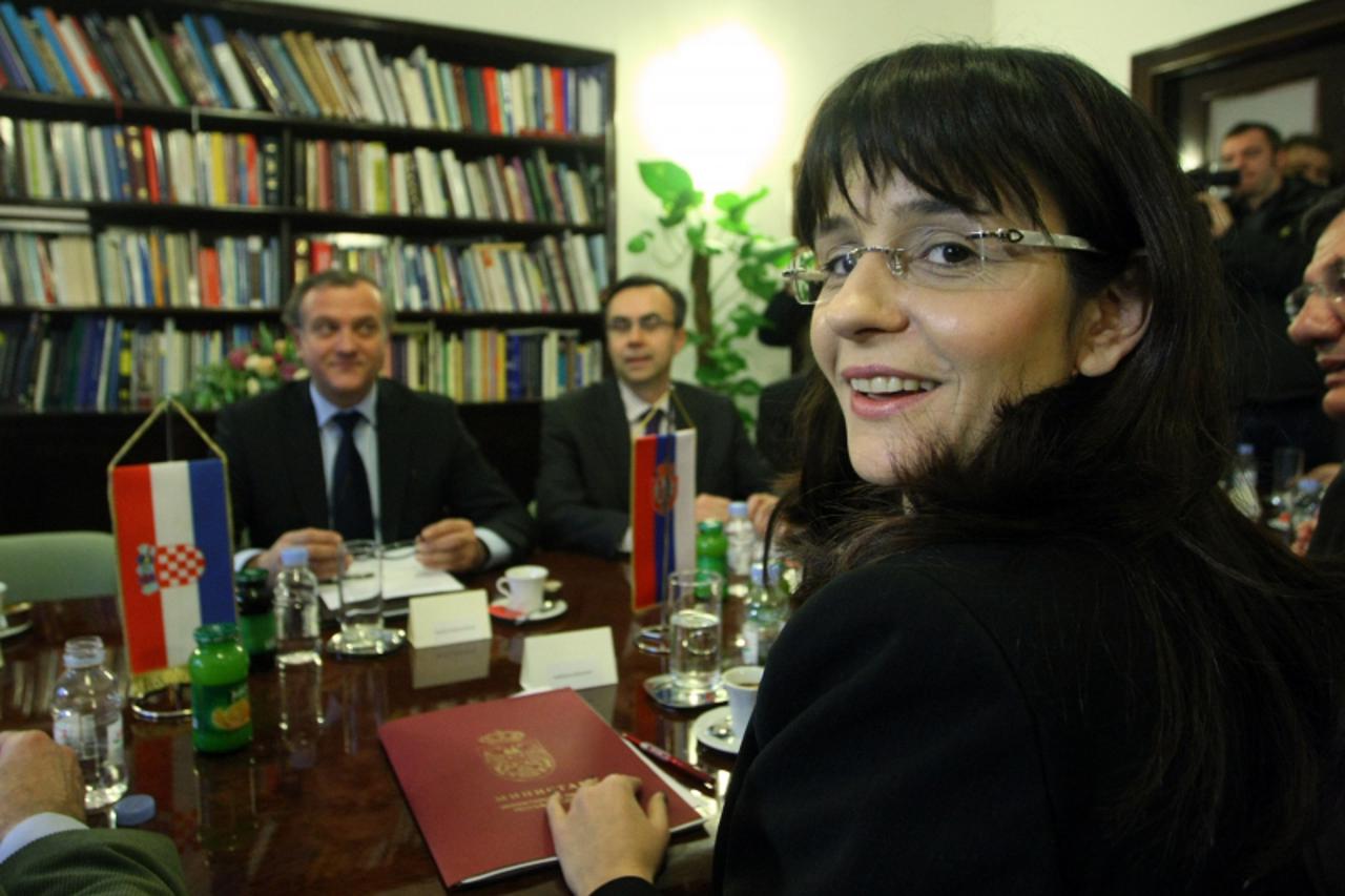 '12.11.2010. Zagreb, Hrvatska - U Ministarstvu pravosudja odrzan je sastanak zajednicke komisije Hrvatske i Srbije za ratne zlocine. Ministrica pravde Srbije Snezana Malovic i ministar pravosudja Draz