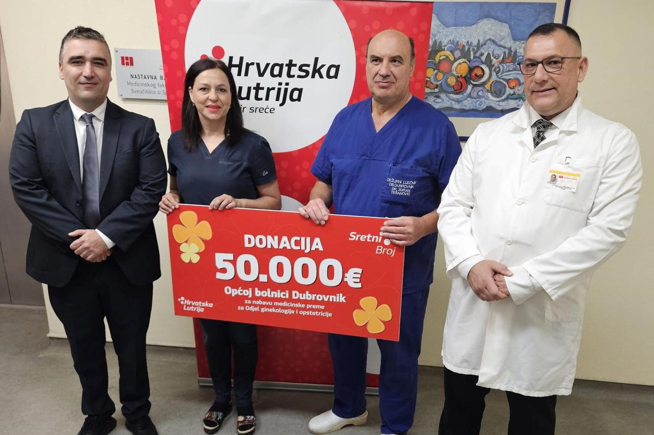Hrvatska Lutrija donira sredstva Općoj bolnici Dubrovnik