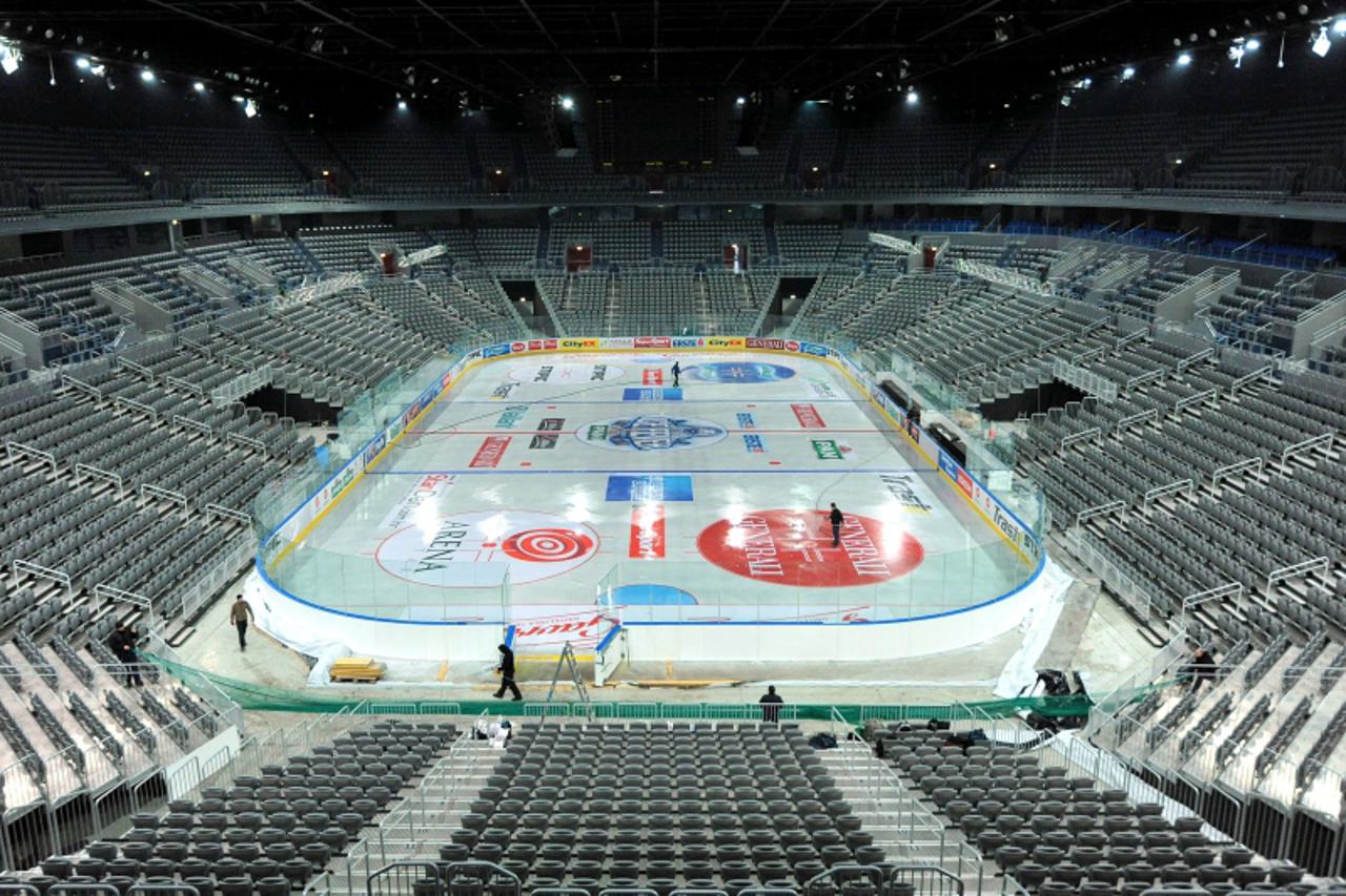 \'19.01.2011., Zagreb - Arena zagreb, zavrsne pripreme za Ice Fever hokejaski spektakl.  Photo: Marko Lukunic/PIXSELL\'