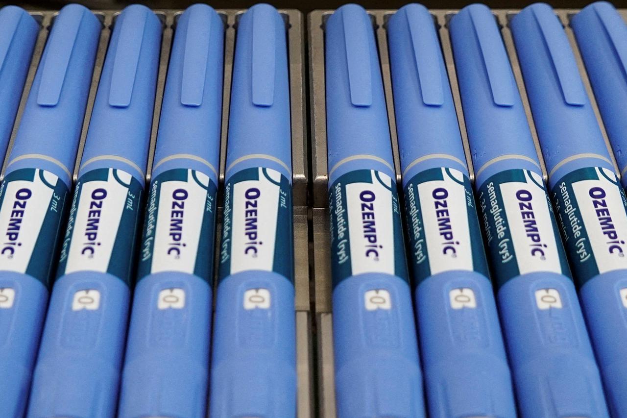 FILE PHOTO: Ozempic pens sit on a production line at Novo Nordisk's site in Hillerod