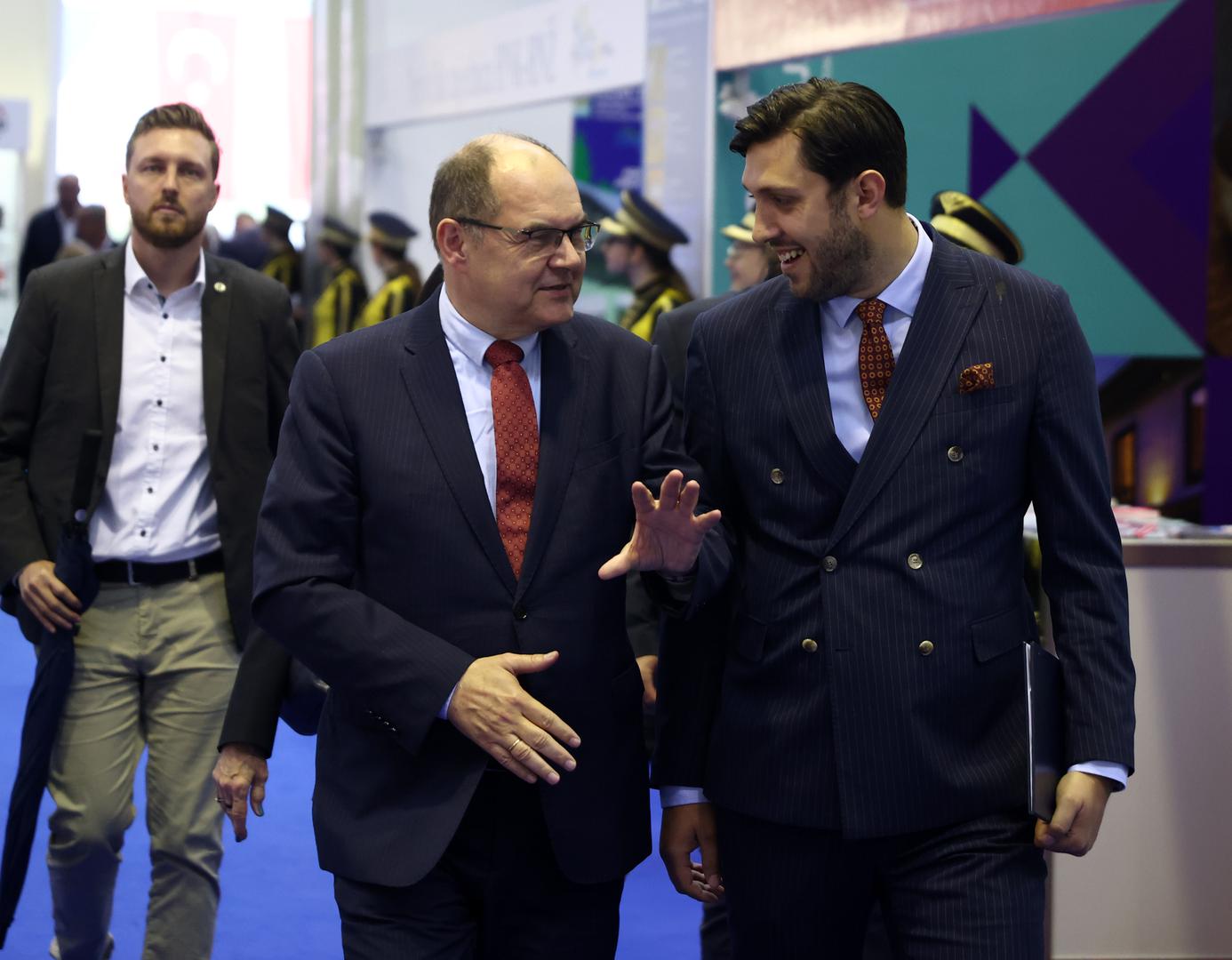 02.05.2023., Mostar, Bosna i Hercegovina - Izraleska veleposlanica Galit Peleg svecano je otvorila 24. Gospodarski sajam u Mostaru. Otvaranju su nazocili mnogobrojni politicari kako iz Bosne i Hercegovine tako i iz regije. Na otvaranju se obratio i predsjednik Vlade Republike Hrvatske Andrej Plenkovic.  Christian Schmidt Photo: Denis Kapetanovic/PIXSELL