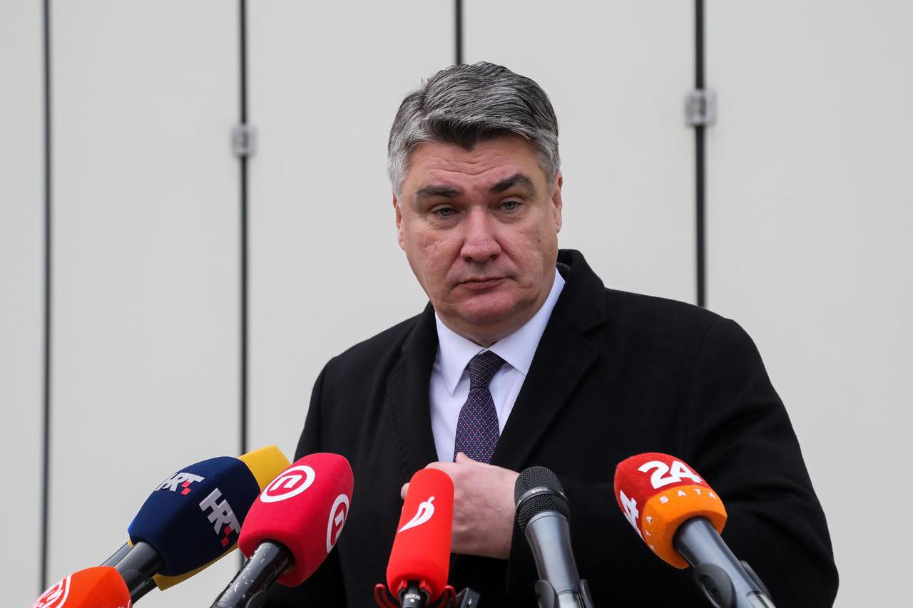 Zagreb: Predsjednik Milanović dao je izjavu medijima nakon 30. obljetnice osnutka HRZ-a