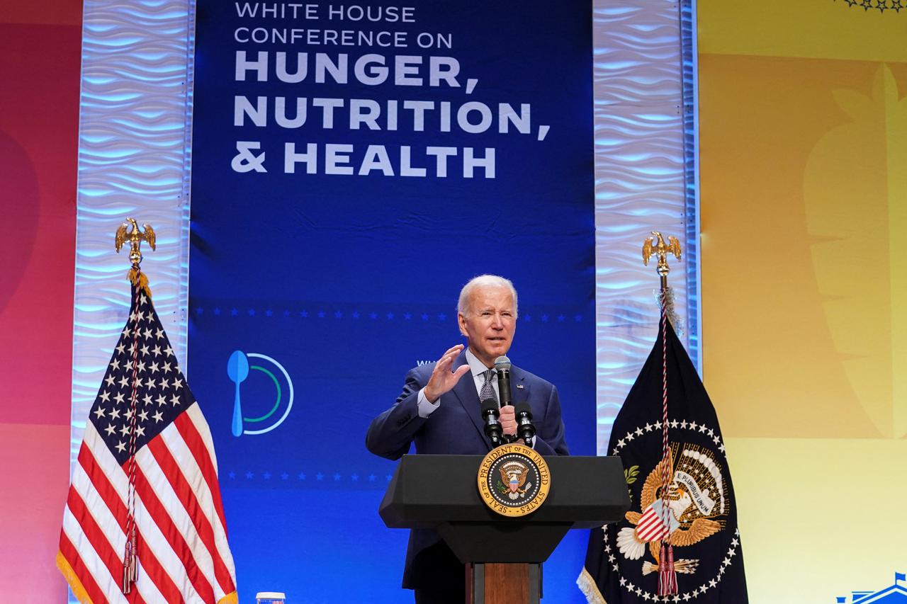 U.S. President Joe Biden attends White House Conference on Hunger, Nutrition and Health in Washington