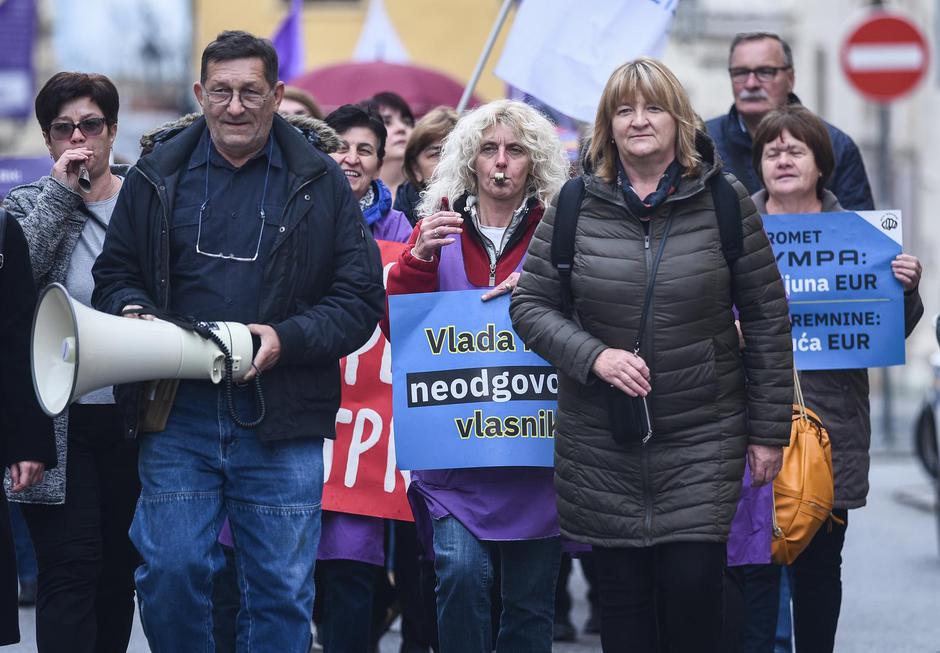 Zagreb: Prosvjeduju radnice Orljave