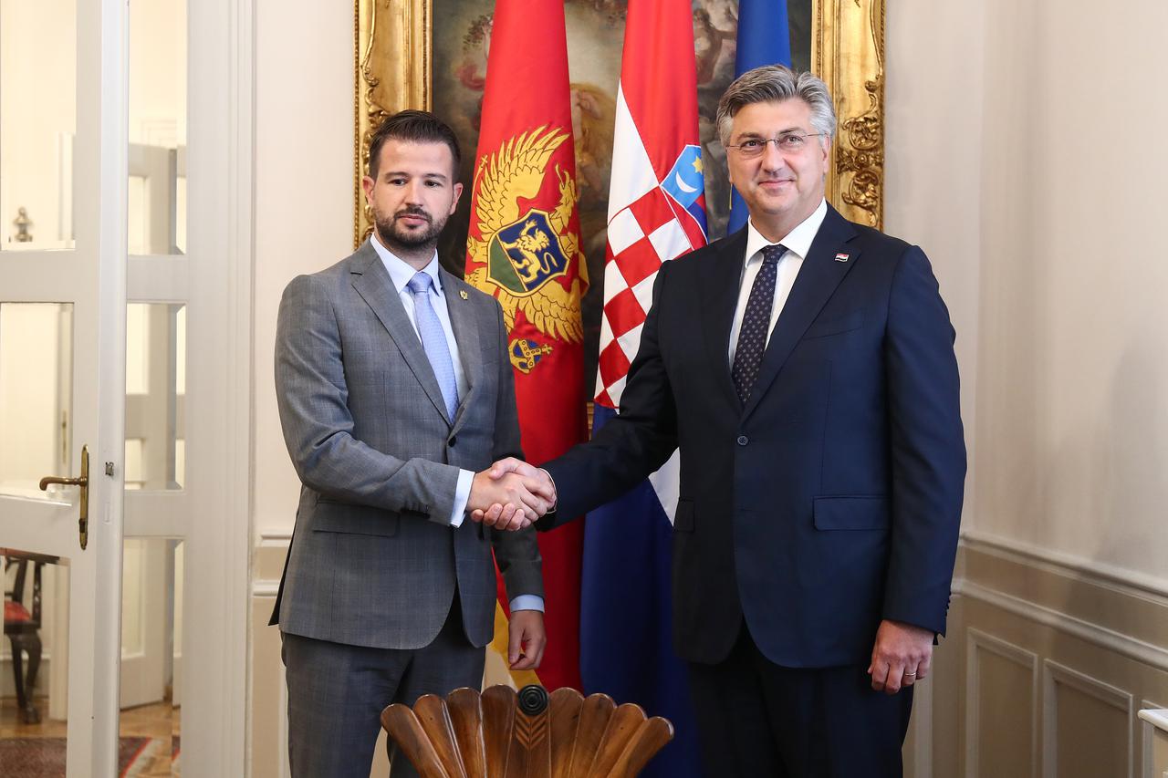 Zagreb: Andrej Plenković sastao se s crnogorskim predsjednikom Milatovićem