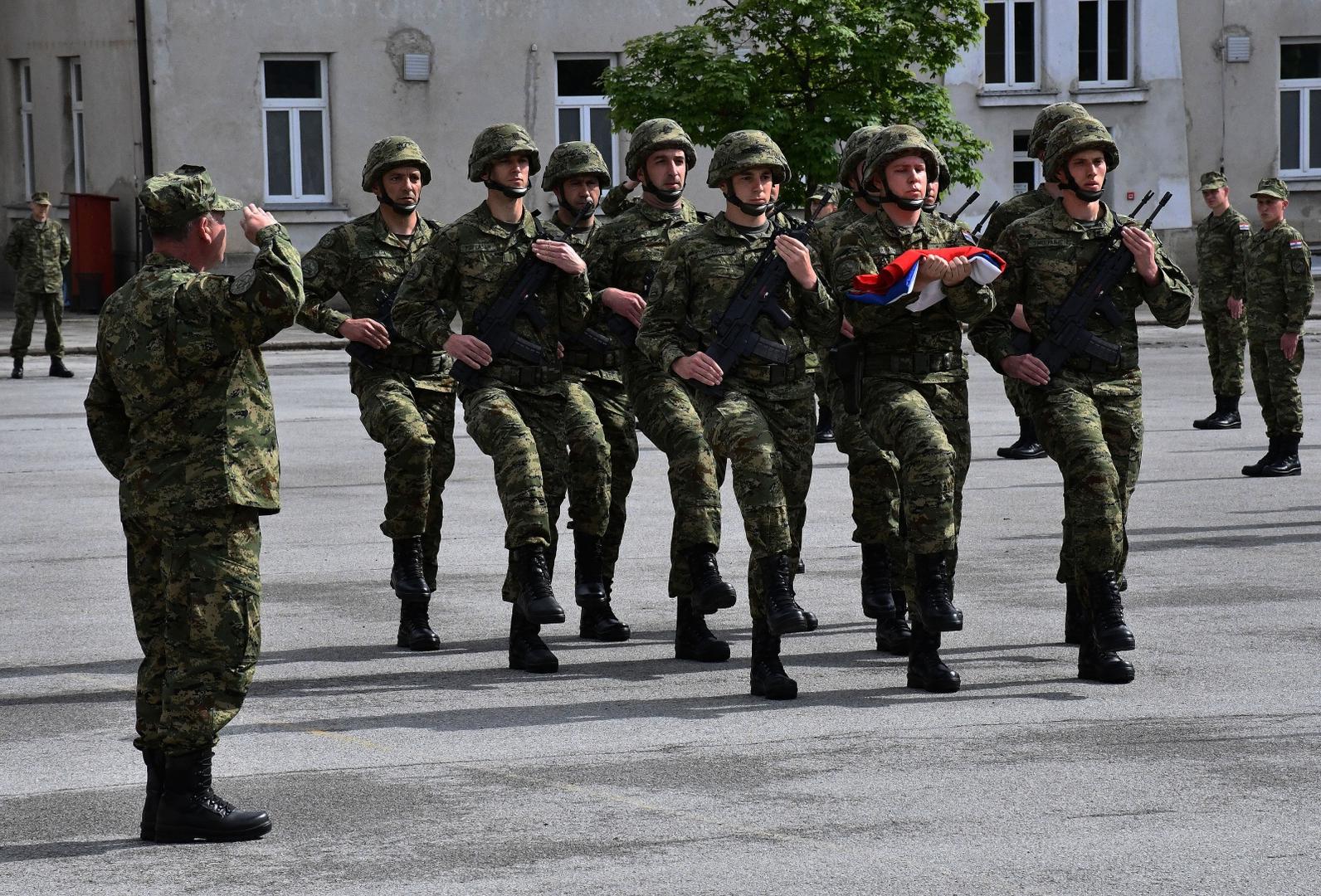 14.05.2021., Pozega - Svecanost polaganja prisege 30. narastaja rocnih vojnika na dragovoljnom vojnom osposobljavanju u vojarni "12. Brigade HV". Photo: Ivica Galovic/PIXSELL