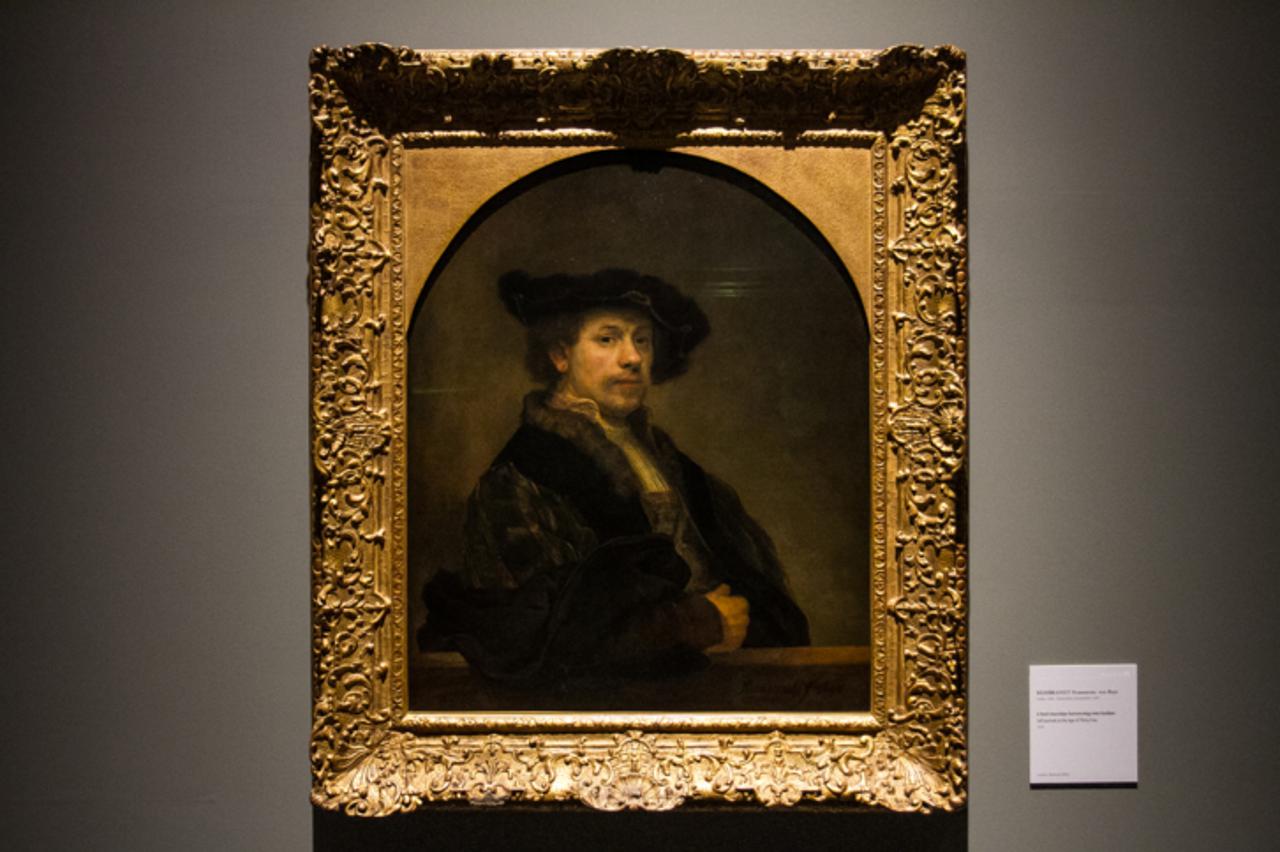 Rembrandtov auto portret naslikan kad je slikar imao 34 godine... Sada je izlozen u Budimpesti, 10.2014.