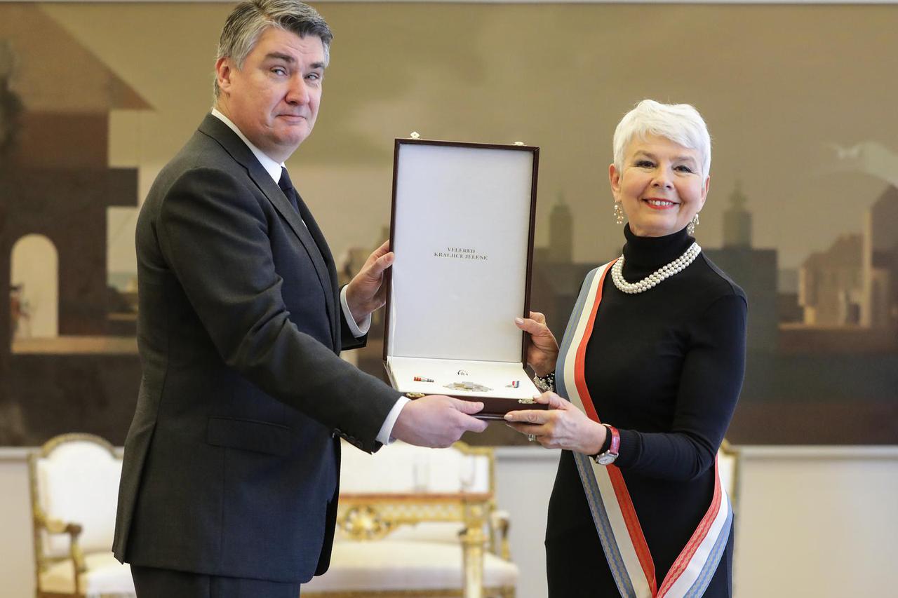 Zagreb: Predsjednik Milanović uručio odlikovanje Jadranki Kosor