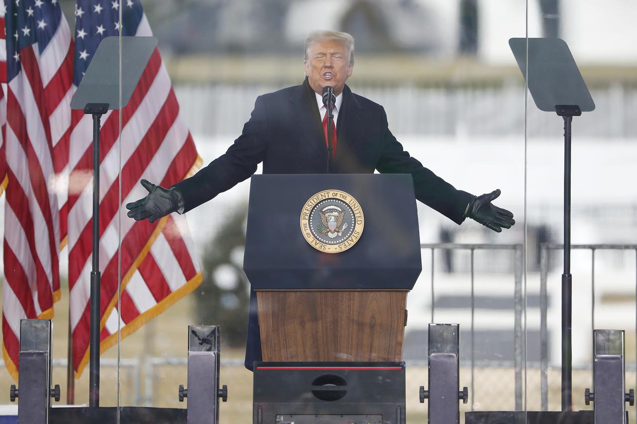 President Trump delivers remarks to supporters in DC to support Trump's claims of voter fraud
