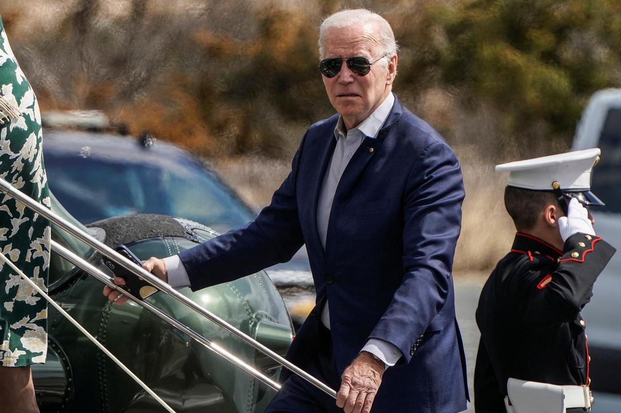 U.S. President Joe Biden departs from Rehoboth Beach, Delaware