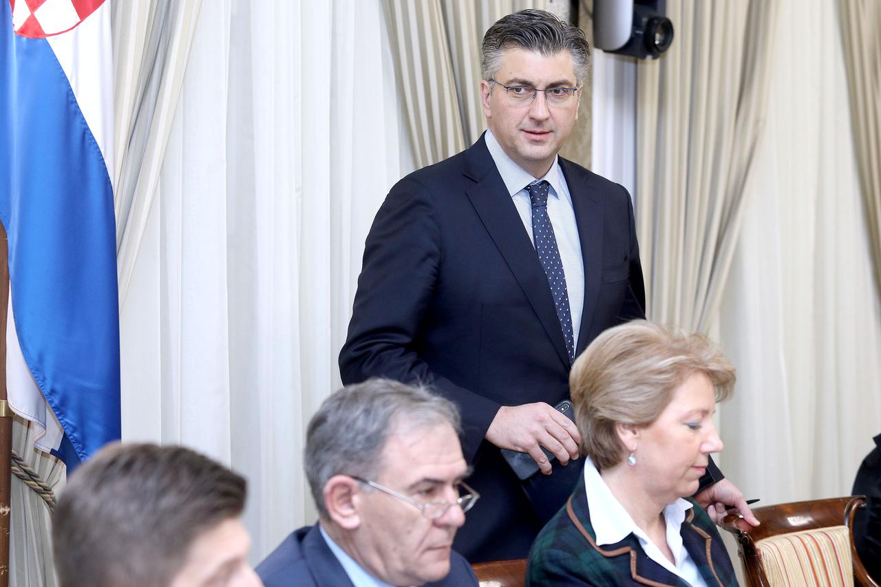 Andrej Plenković na sjednici Vlade
