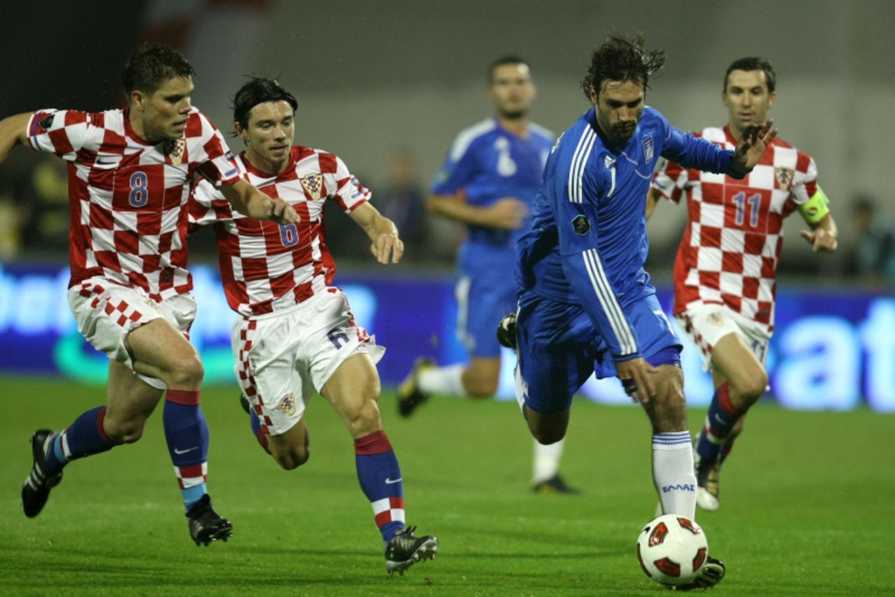 \'07.09.2010.,Maksimirska 128, Zagreb - stadion u Maksimiru. Kvalifikacijska utakmica za Europsko nogometno prvenstvo 2012. godine koje ce se odrzati u Poljskoj i Ukrajini. Hrvatska - Grcka. Ognjen Vu