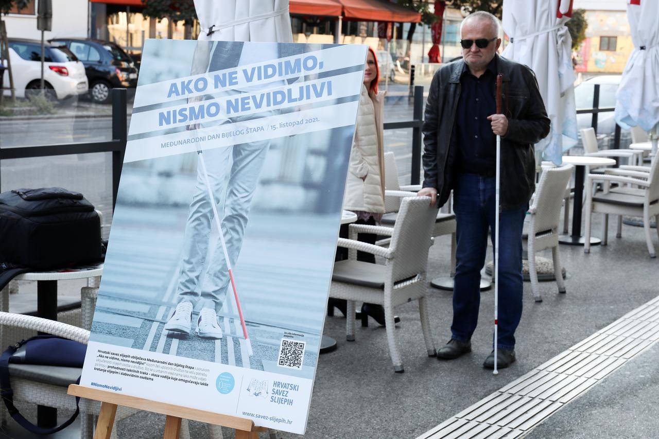 Zagreb: Hrvatski savez slijepih obilježava Međunarodni dan bijelog štapa 