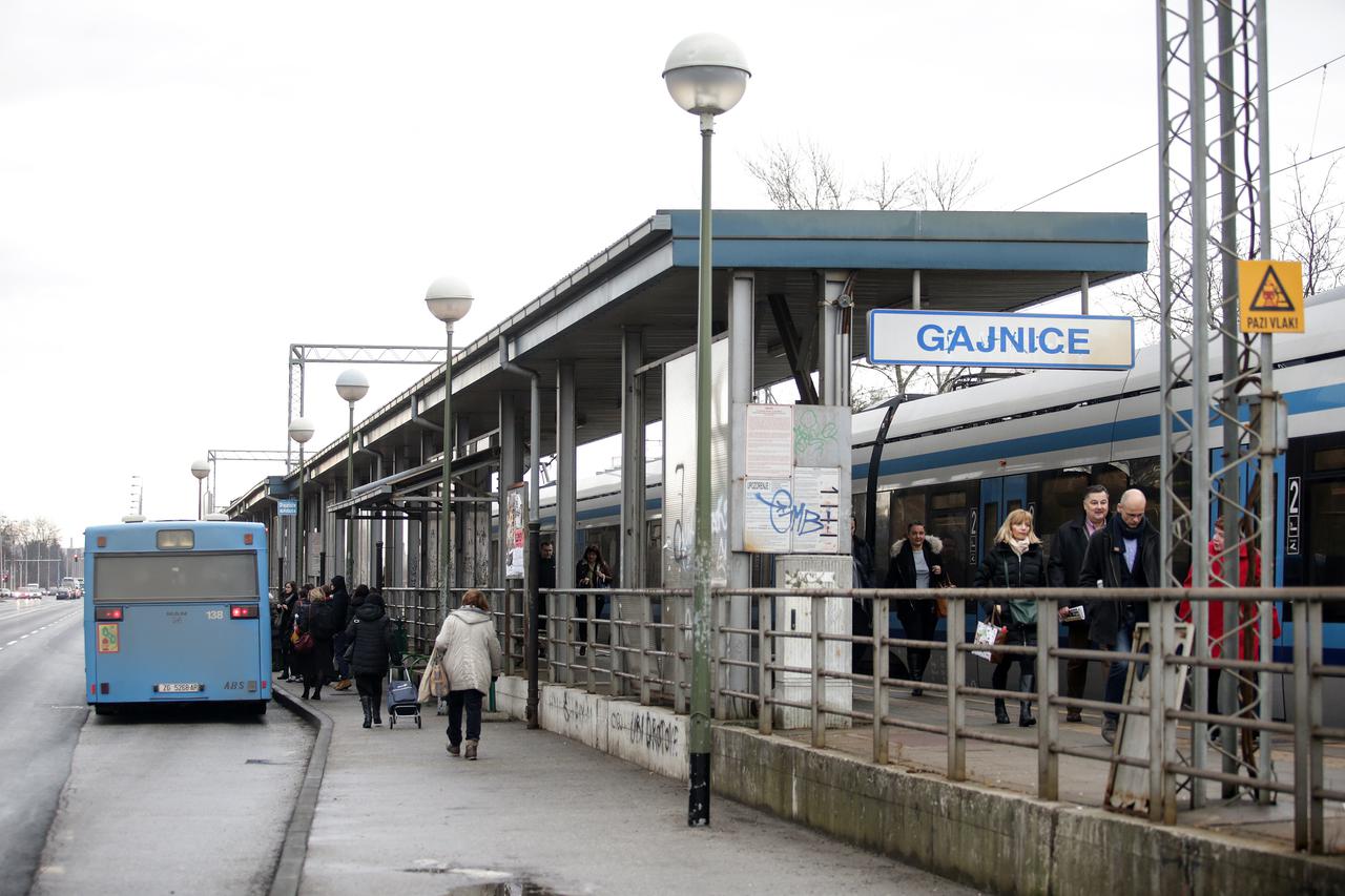 DKS_56150536 03.02.2017., Zagreb - Reportaza o prijedlogu tramvajske linije do Podsuseda. Stajaliste vlaka u Gajnicama.  Photo: Petar Glebov/PIXSELL