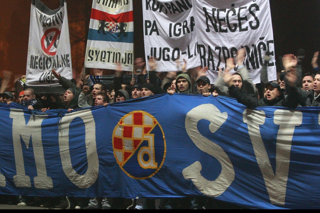 '22.12.2010., Skupstina NK Dinamo, Stadion u Maksimiru, Maksimirska 128, Zagreb - Godisnja skupstina NK Dinamo na kojoj predstavnicima navijacke skupine Bad Blue Boys i udruge Zajedno za Dinamo nije d