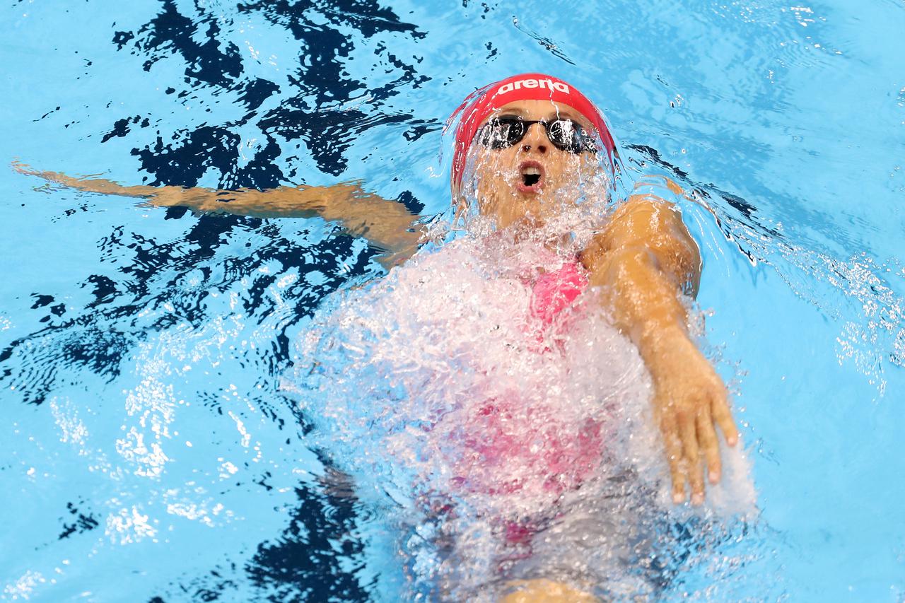 07.08.2016., Rio de Janeiro, Brazil - Olimpijske igre Rio 2016. Olympic Aquatics Stadium. Matea Samardzic u utrci na 100m ledjno. Photo: Igor Kralj/PIXSELL