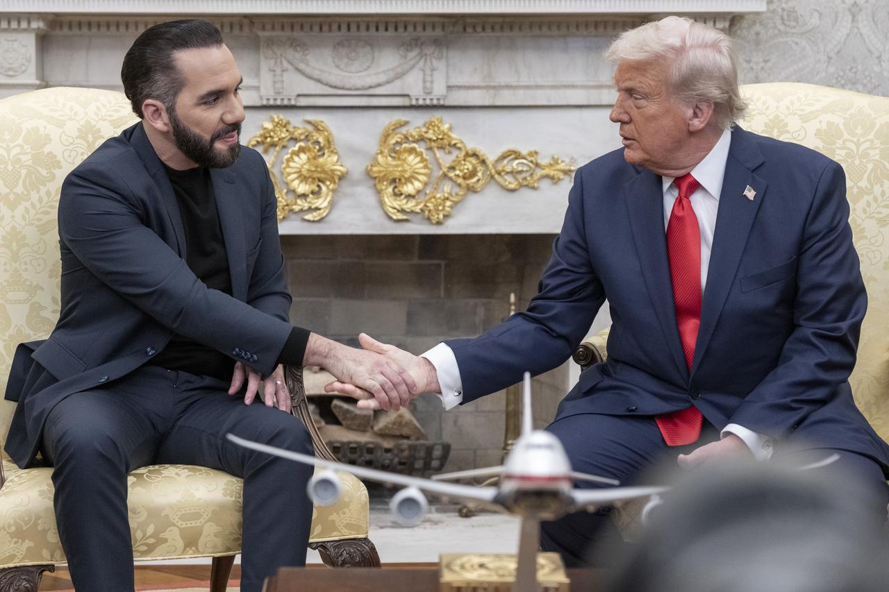 U.S. President Donald Trump meets with El Salvador President Nayib Bukele