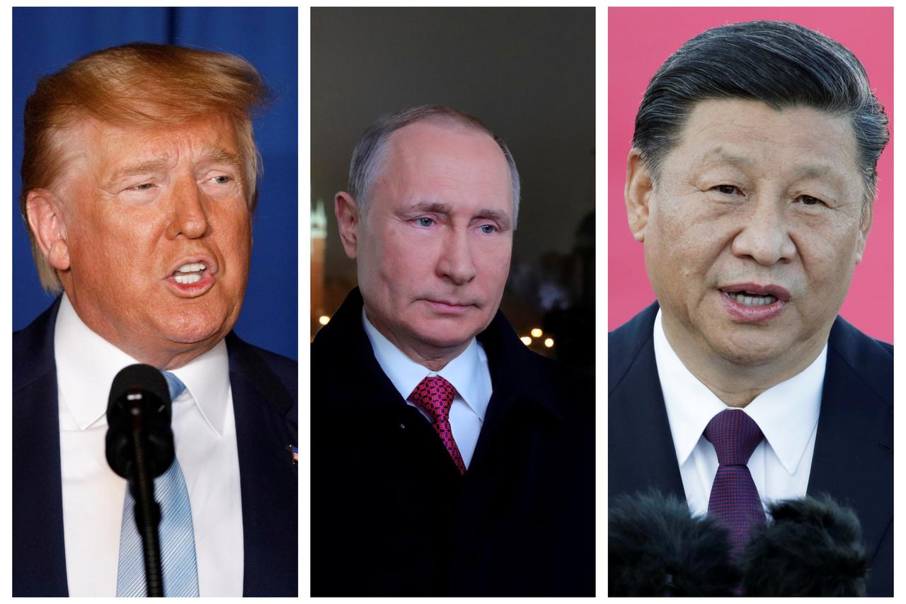Donald Trump, Vladimir Putin, Xi Jinping