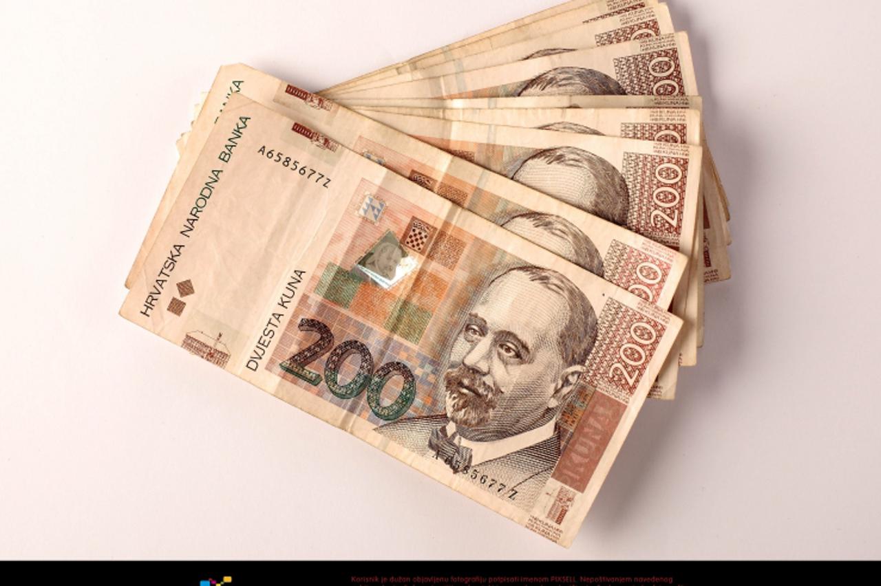 '28.12.2009., Zagreb - Novcanica od 200 kuna, ilustracija.  Photo: Davor Puklavec/PIXSELL'