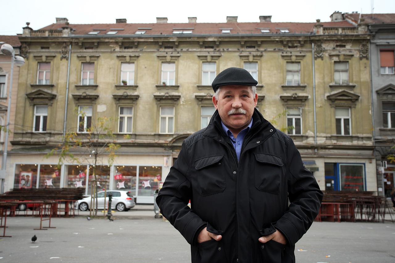 Zlatko Žmar, predstavnik suvlasnika zgrade na Britanskom trgu kojoj ce se obnavljati fasada Goran Stanzl/PIXSELL